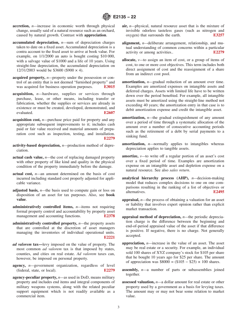 ASTM E2135-22 - Standard Terminology for Property and Asset Management