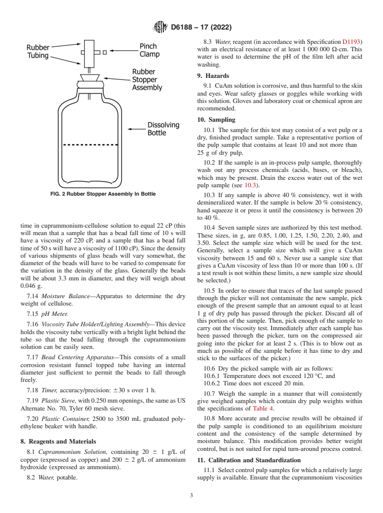 ASTM D6188-17(2022) - Standard Test Method for Viscosity of Cellulose by Cuprammonium Ball Fall