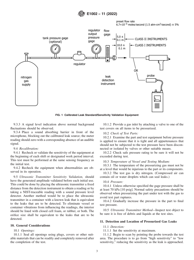 ASTM E1002-11(2022) - Standard Practice for  Leaks Using Ultrasonics