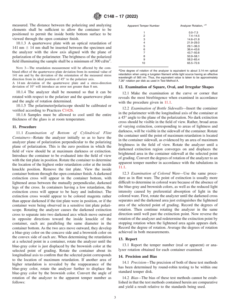 ASTM C148-17(2022) - Standard Test Methods for  Polariscopic Examination of Glass Containers