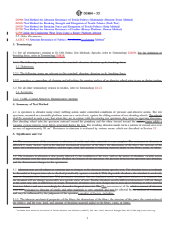 ASTM D3884-22 REDLINE ASTM D3884-22 - Standard Guide for Abrasion Resistance of Textile Fabrics (Rotary Platform Abrader Method) - Page 2 preview
