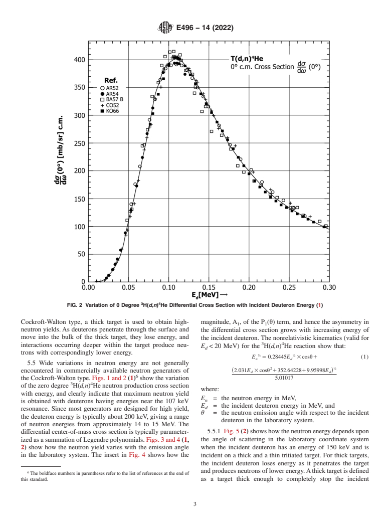 ASTM E496-14(2022) - Standard Test Method for  Measuring Neutron Fluence and Average Energy from <sup  >3</sup>H(d,n)<sup>4</sup>He Neutron Generators by Radioactivation  Techniques