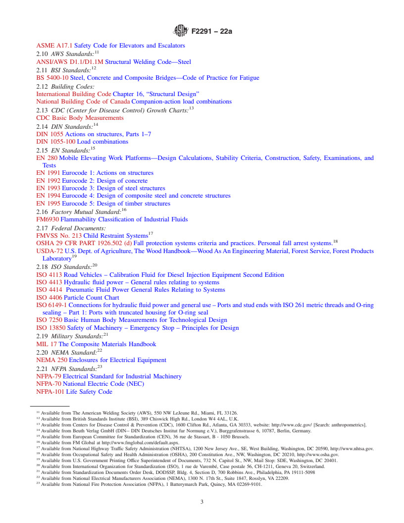 REDLINE ASTM F2291-22a - Standard Practice for Design of Amusement Rides and Devices