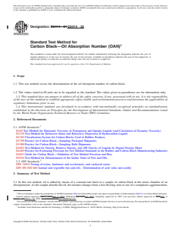 ASTM D2414-22 REDLINE ASTM D2414-22 - Standard Test Method for Carbon Black—Oil Absorption Number (OAN)