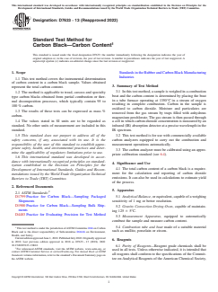 ASTM D7633-13(2022) - Standard Test Method for Carbon Black—Carbon Content