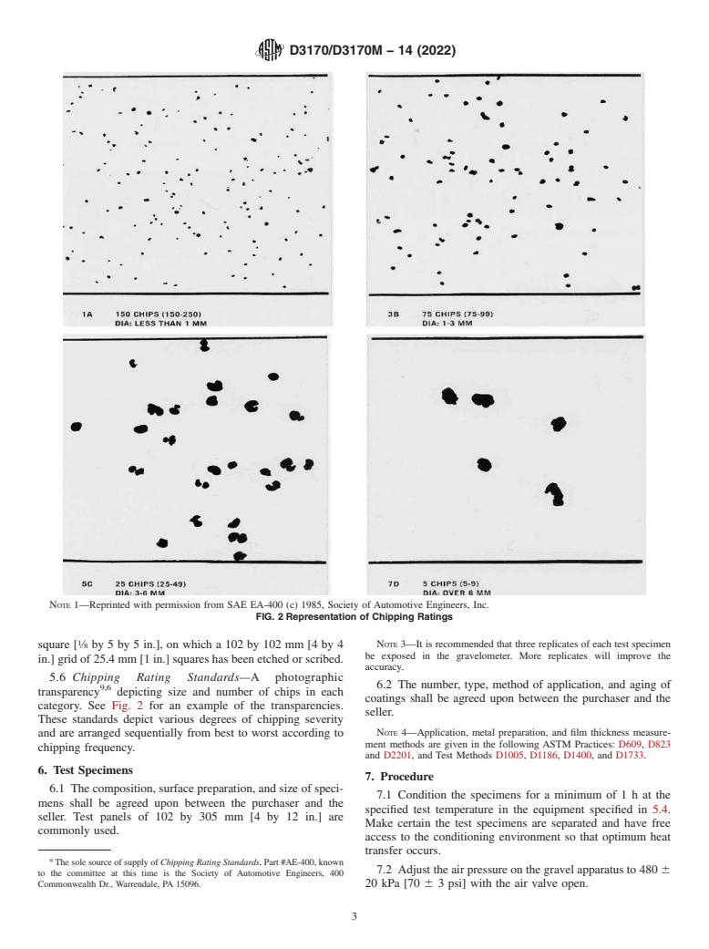 ASTM D3170/D3170M-14(2022) - Standard Test Method for Chipping Resistance of Coatings