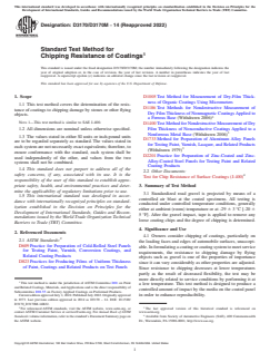 ASTM D3170/D3170M-14(2022) ASTM D3170/D3170M-14(2022) - Standard Test Method for Chipping Resistance of Coatings - Page 1 preview