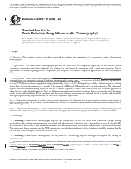 ASTM E3045-22 REDLINE ASTM E3045-22 - Standard Practice for Crack Detection Using Vibroacoustic Thermography - Page 1 preview