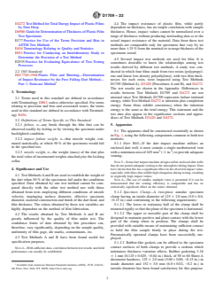 ASTM D1709-22 ASTM D1709-22 - Standard Test Methods for Impact Resistance of Plastic Film by the Free-Falling Dart Method - Page 2 preview