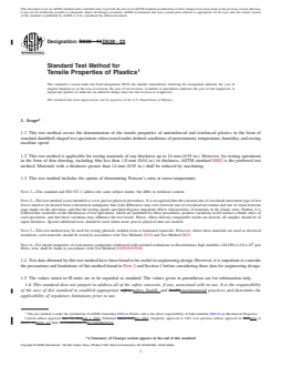 REDLINE ASTM D638-22 - Standard Test Method for  Tensile Properties of Plastics
