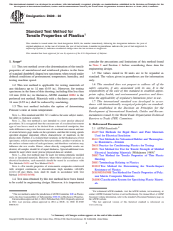 ASTM D638-22 - Standard Test Method for  Tensile Properties of Plastics