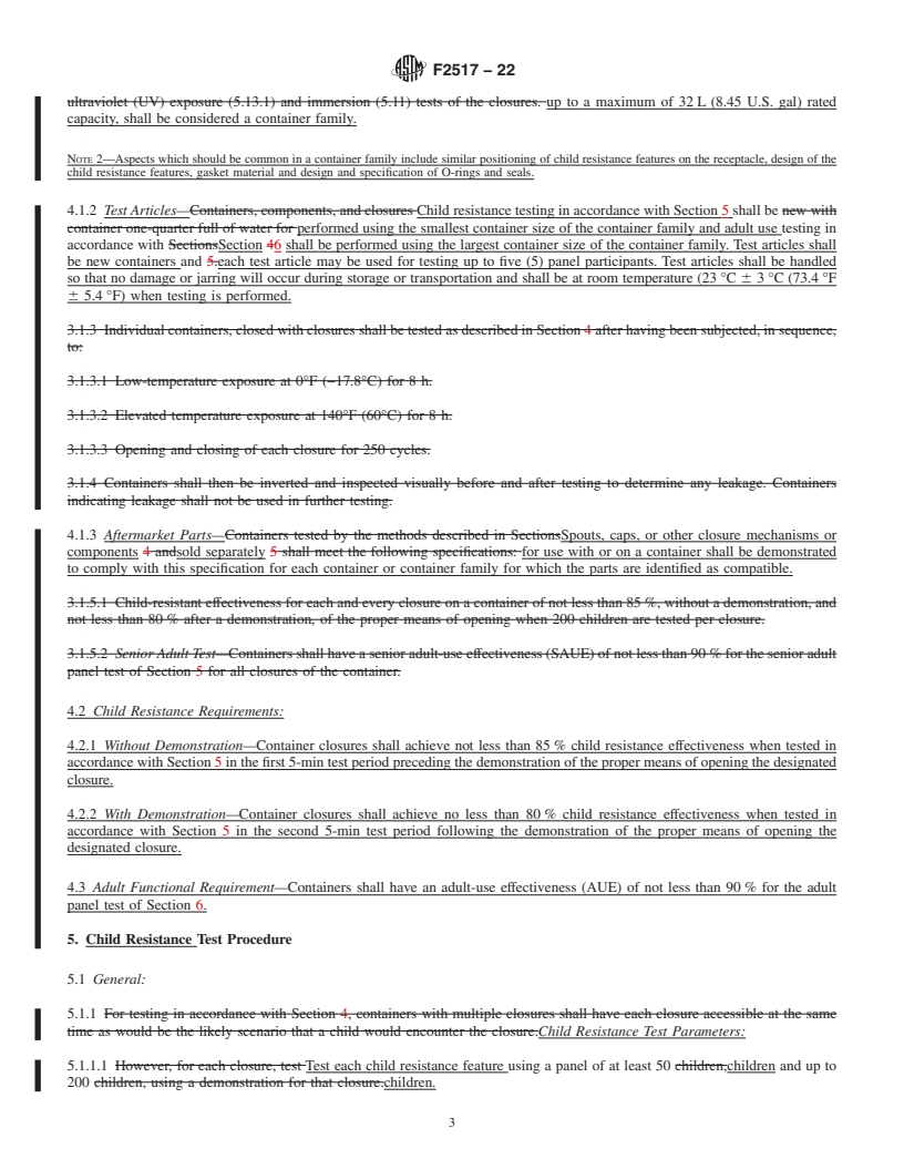 REDLINE ASTM F2517-22 - Standard Specification for  Determination of Child Resistance of Portable Fuel Containers  for Consumer Use