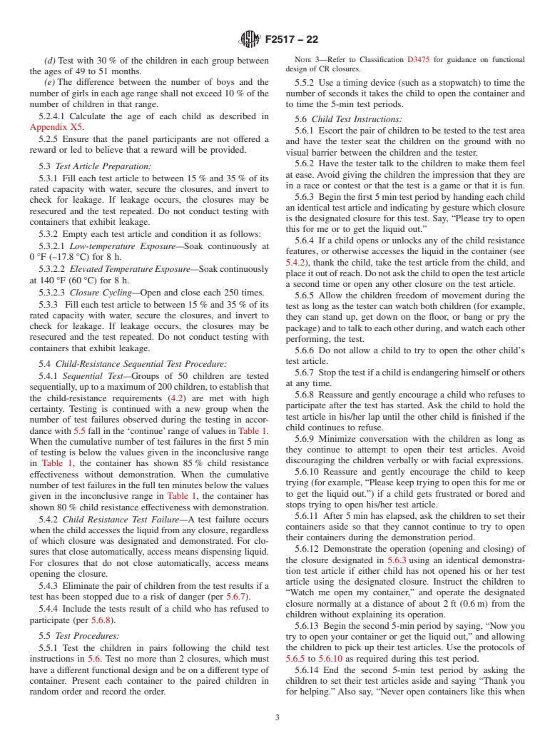 ASTM F2517-22 - Standard Specification for  Determination of Child Resistance of Portable Fuel Containers  for Consumer Use