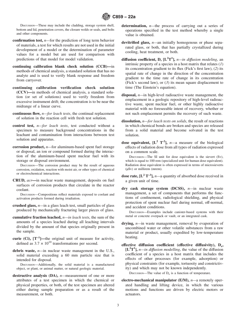 ASTM C859-22a - Standard Terminology Relating to  Nuclear Materials