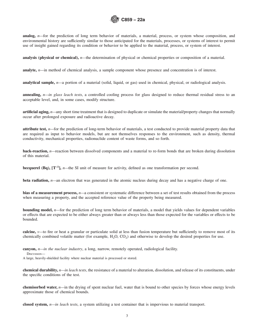 REDLINE ASTM C859-22a - Standard Terminology Relating to  Nuclear Materials