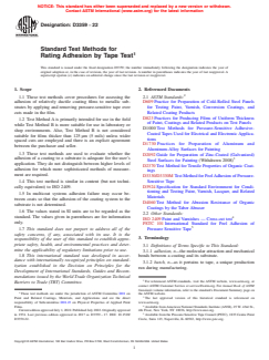ASTM D3359-22 - Standard Test Methods for Rating Adhesion by Tape Test