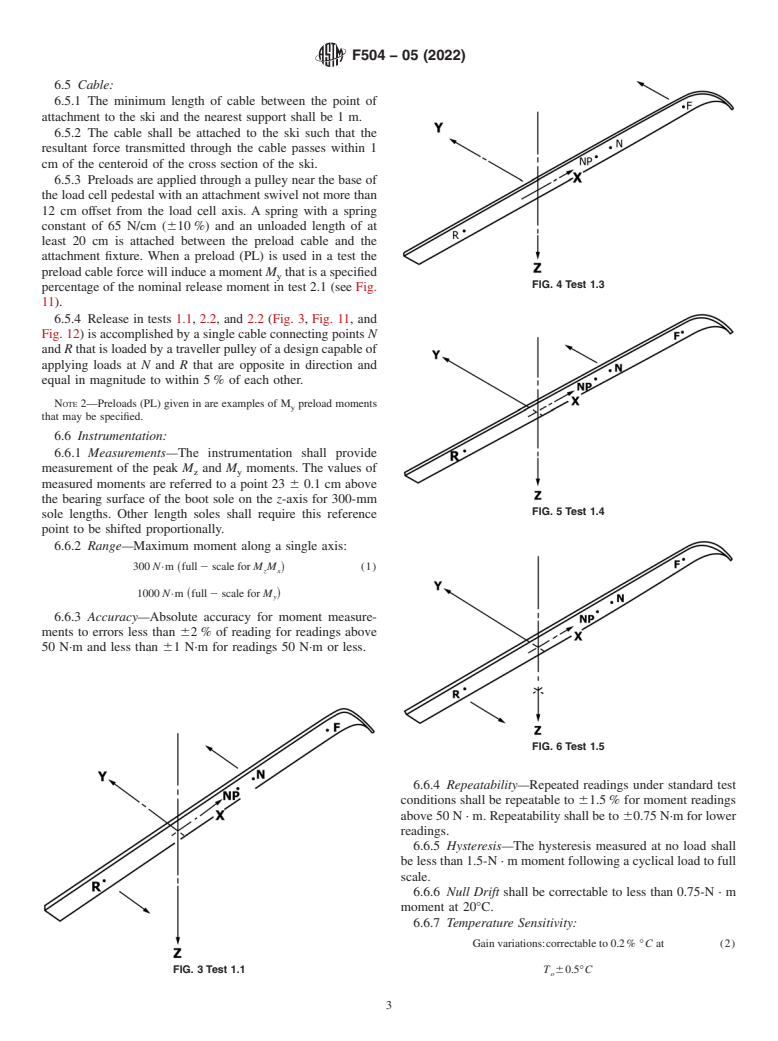 ASTM F504-05(2022) - Standard Test Method for  Measuring the Quasi-Static Release Moments of Alpine Ski Bindings