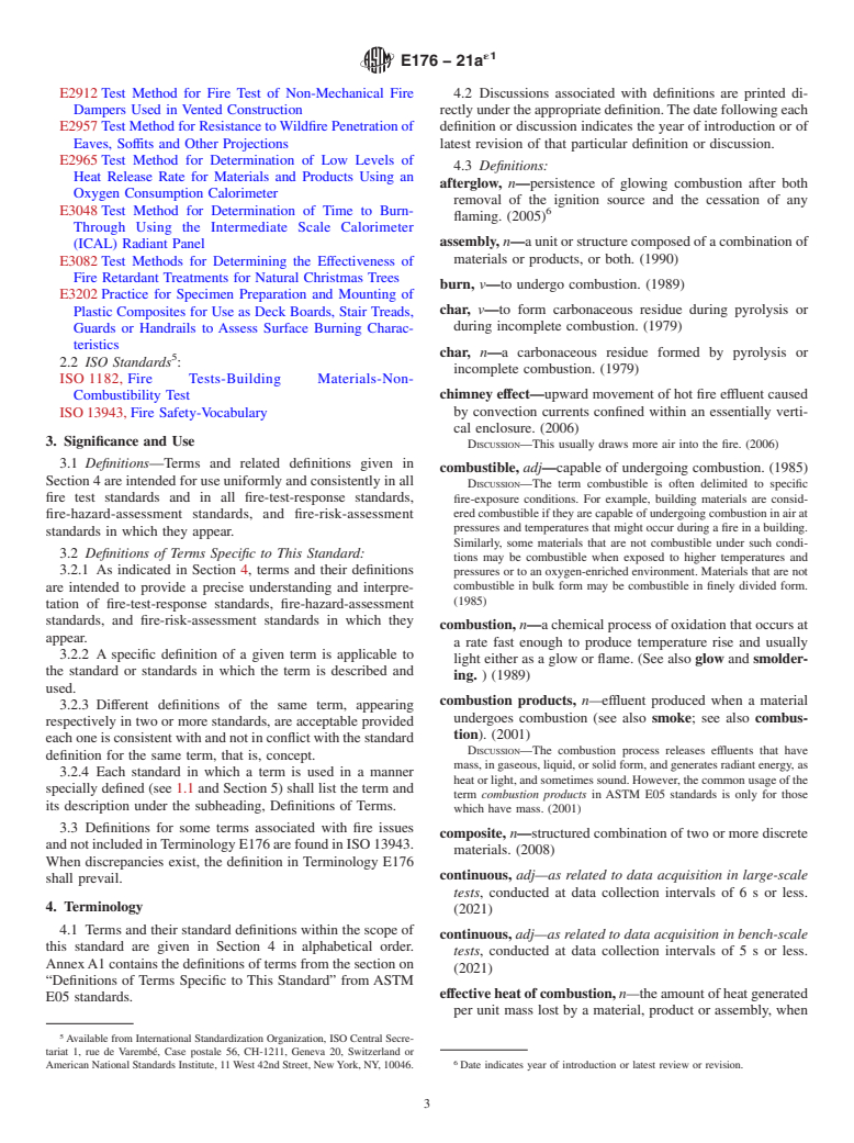 ASTM E176-21ae1 - Standard Terminology of  Fire Standards