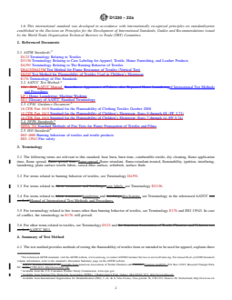 ASTM D1230-22a REDLINE ASTM D1230-22a - Standard Test Method for Flammability of Apparel Textiles - Page 2 preview