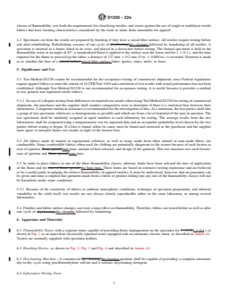 ASTM D1230-22a REDLINE ASTM D1230-22a - Standard Test Method for Flammability of Apparel Textiles - Page 3 preview