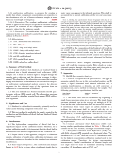 ASTM D7371-14(2022) ASTM D7371-14(2022) - Standard Test Method for Determination of Biodiesel (Fatty Acid Methyl Esters) Content in Diesel Fuel Oil Using Mid Infrared Spectroscopy (FTIR-ATR-PLS Method) - Page 2 preview