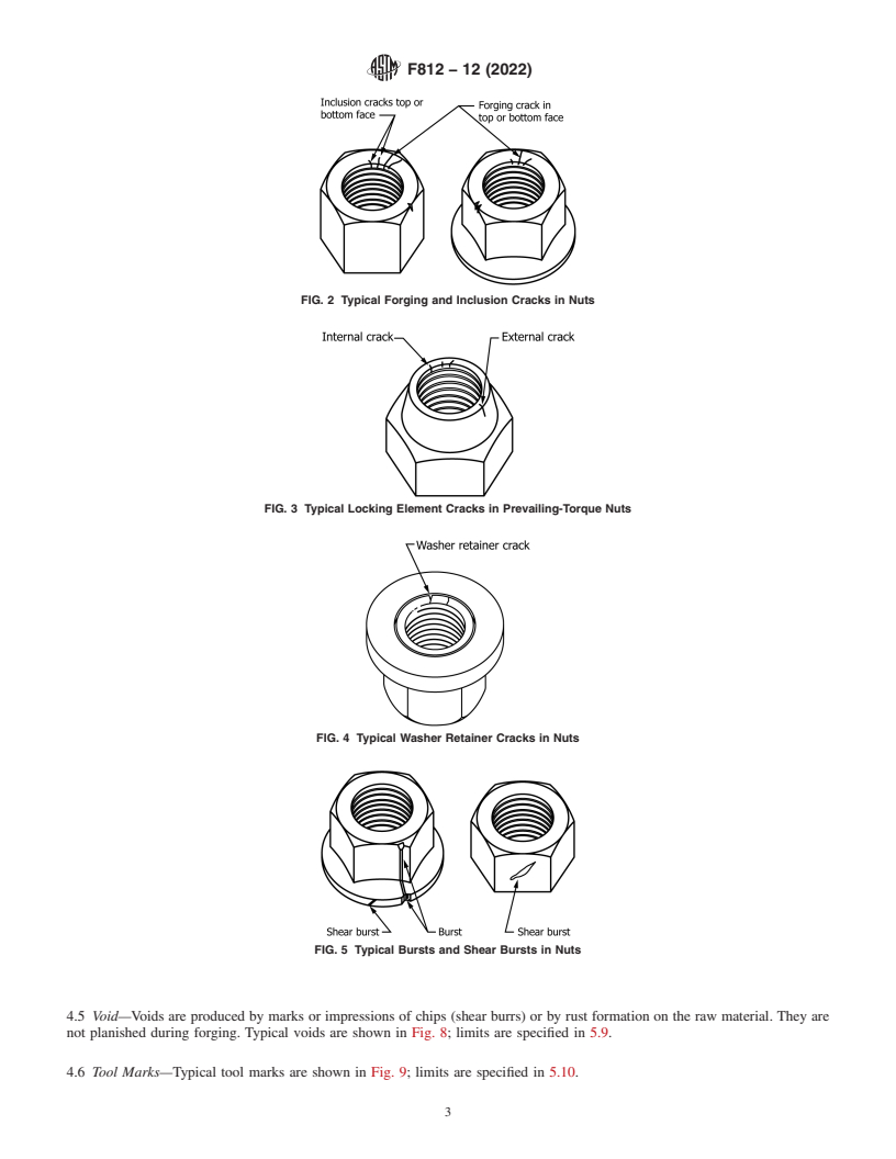 REDLINE ASTM F812-12(2022) - Standard Specification for  Surface Discontinuities of Nuts, Inch and Metric Series