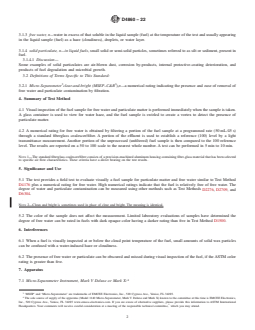 ASTM D4860-22 REDLINE ASTM D4860-22 - Standard Test Method for Free Water and Particulate Contamination in Middle Distillate Fuels (Clear and Bright Numerical Rating) - Page 2 preview