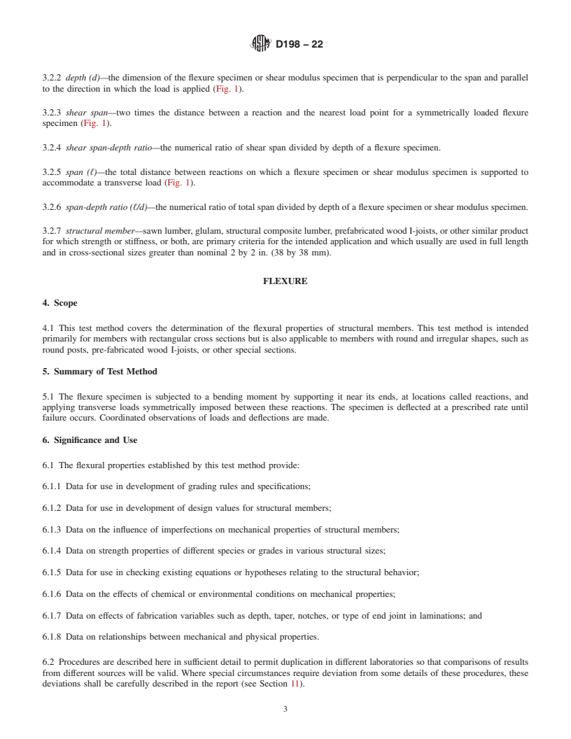 REDLINE ASTM D198-22 - Standard Test Methods of  Static Tests of Lumber in Structural Sizes