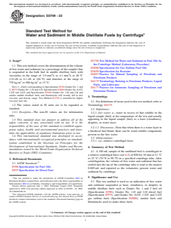 ASTM D2709-22 ASTM D2709-22 - Standard Test Method for Water and Sediment in Middle Distillate Fuels by Centrifuge - Page 1 preview
