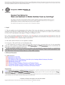 ASTM D2709-22 REDLINE ASTM D2709-22 - Standard Test Method for Water and Sediment in Middle Distillate Fuels by Centrifuge - Page 1 preview
