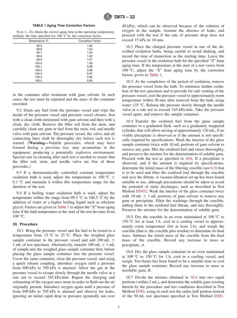 ASTM D873-22 - Standard Test Method for Oxidation Stability of Aviation Fuels (Potential Residue Method)