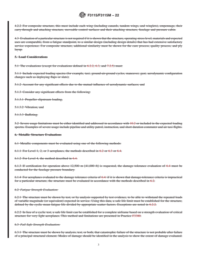 REDLINE ASTM F3115/F3115M-22 - Standard Specification for Structural Durability for Small Aeroplanes
