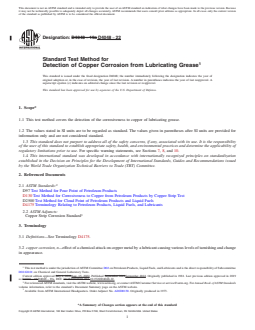 ASTM D4048-22 REDLINE ASTM D4048-22 - Standard Test Method for Detection of Copper Corrosion from Lubricating Grease - Page 1 preview