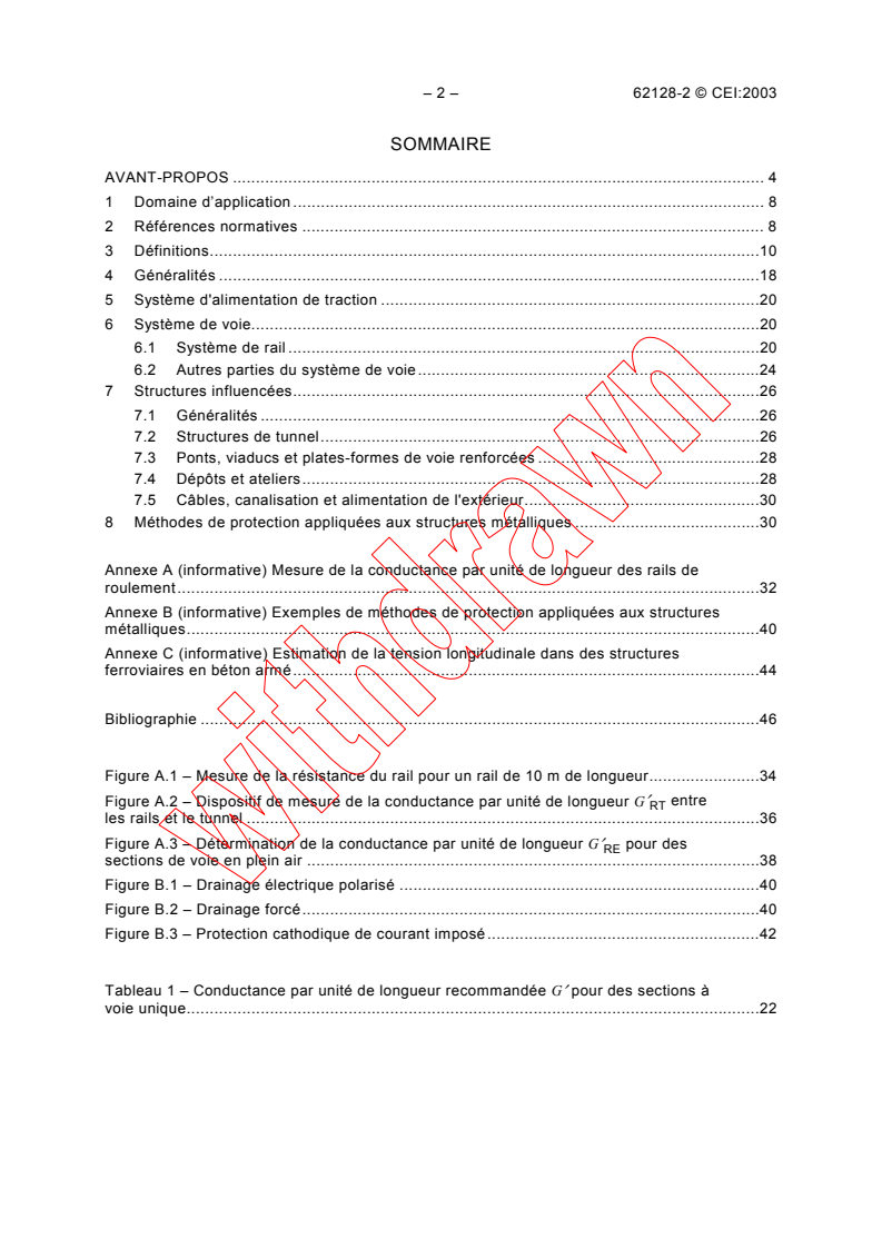 IEC 62128-2:2003 IEC 62128-2:2003 - Railway applications - Fixed installations - Part 2: Protective provisions against the effects of stray currents caused by d.c. traction systems
Released:2/6/2003 - Page 4 preview