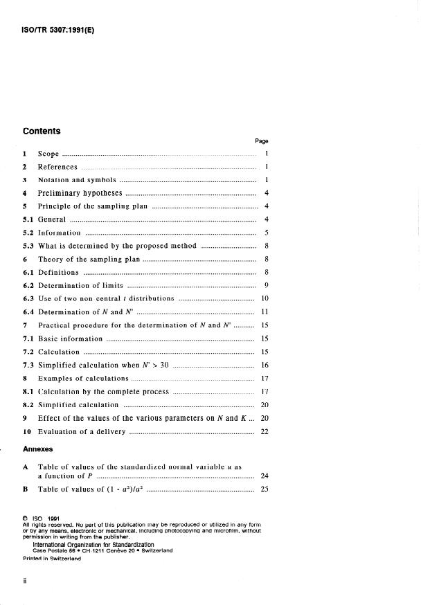 ISO/TR 5307:1991 ISO/TR 5307:1991 - Solid fertilizers -- Derivation of a sampling plan for the evaluation of a large delivery - Page 2 preview