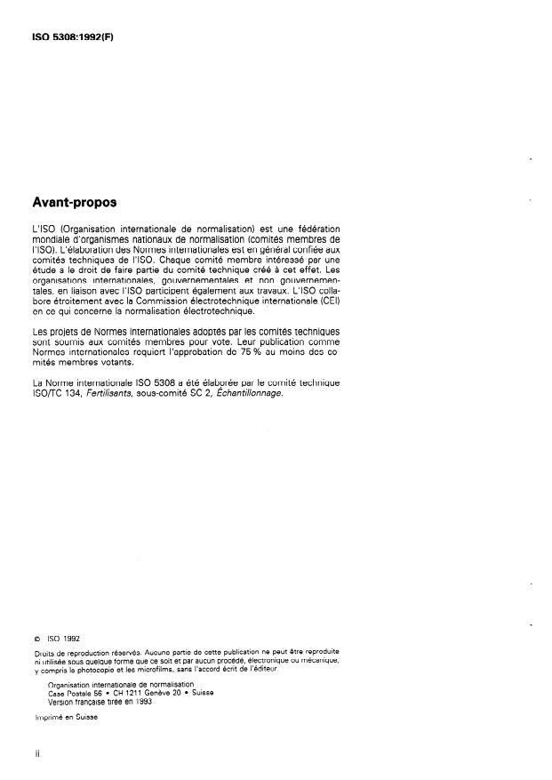 ISO 5308:1992 - Solid fertilizers — Method of checking the performance