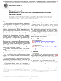 ASTM F2554-22 - Standard Practice for  Measurement of Positional Accuracy of Computer-Assisted Surgical  Systems