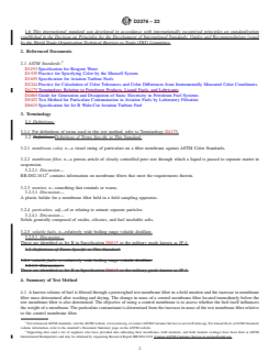 ASTM D2276-22 REDLINE ASTM D2276-22 - Standard Test Method for Particulate Contaminant in Aviation Fuel by Line Sampling - Page 2 preview