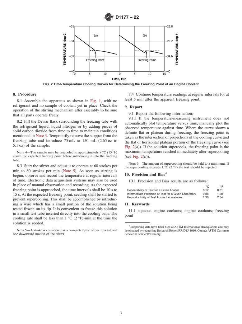 ASTM D1177-22 - Standard Test Method for Freezing Point of Aqueous Engine Coolants