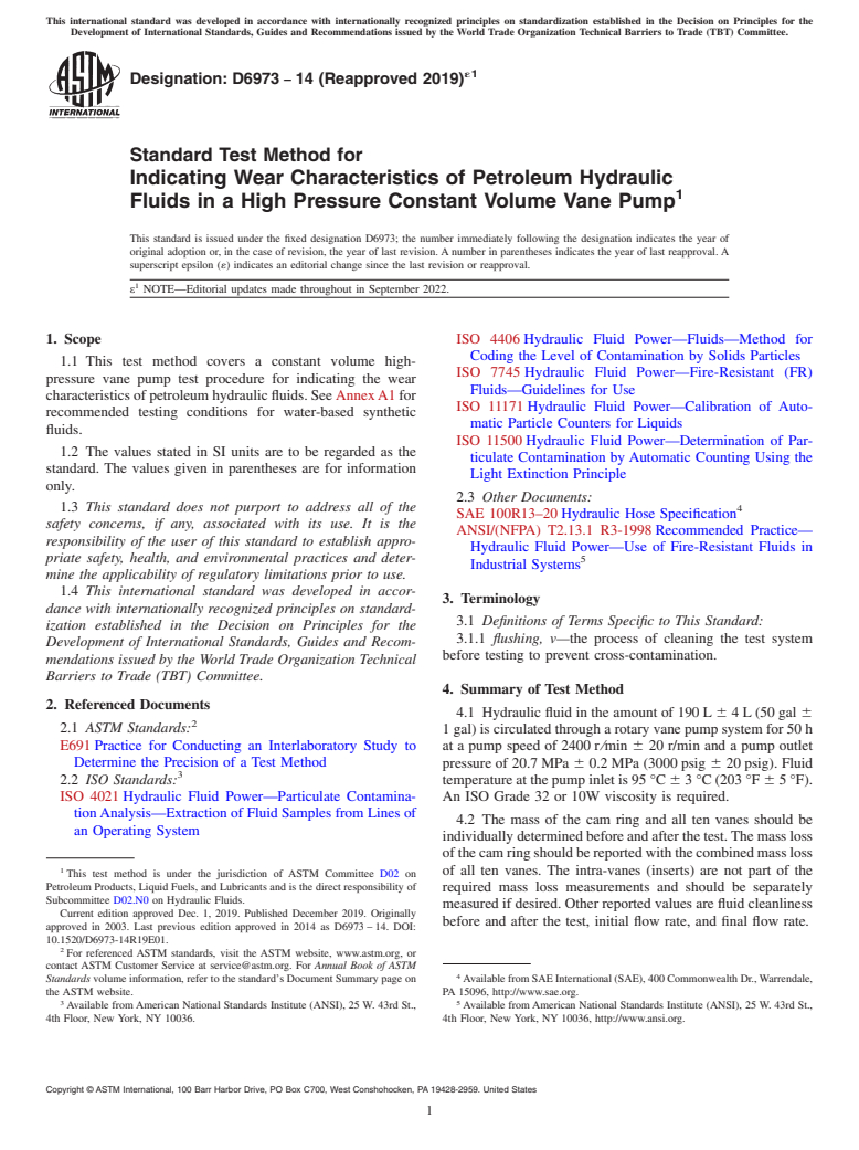 ASTM D6973-14(2019)e1 - Standard Test Method for Indicating Wear ...