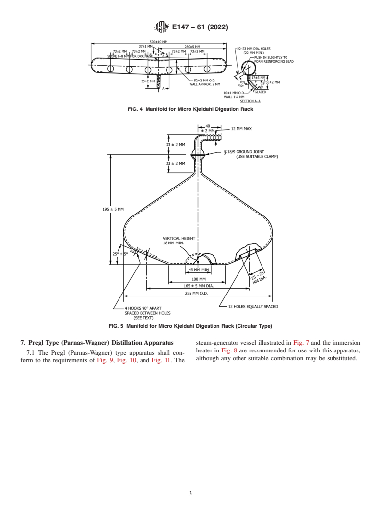 ASTM E147-61(2022) - Standard Specification for  Apparatus for Microdetermination of Nitrogen by Kjeldahl Method