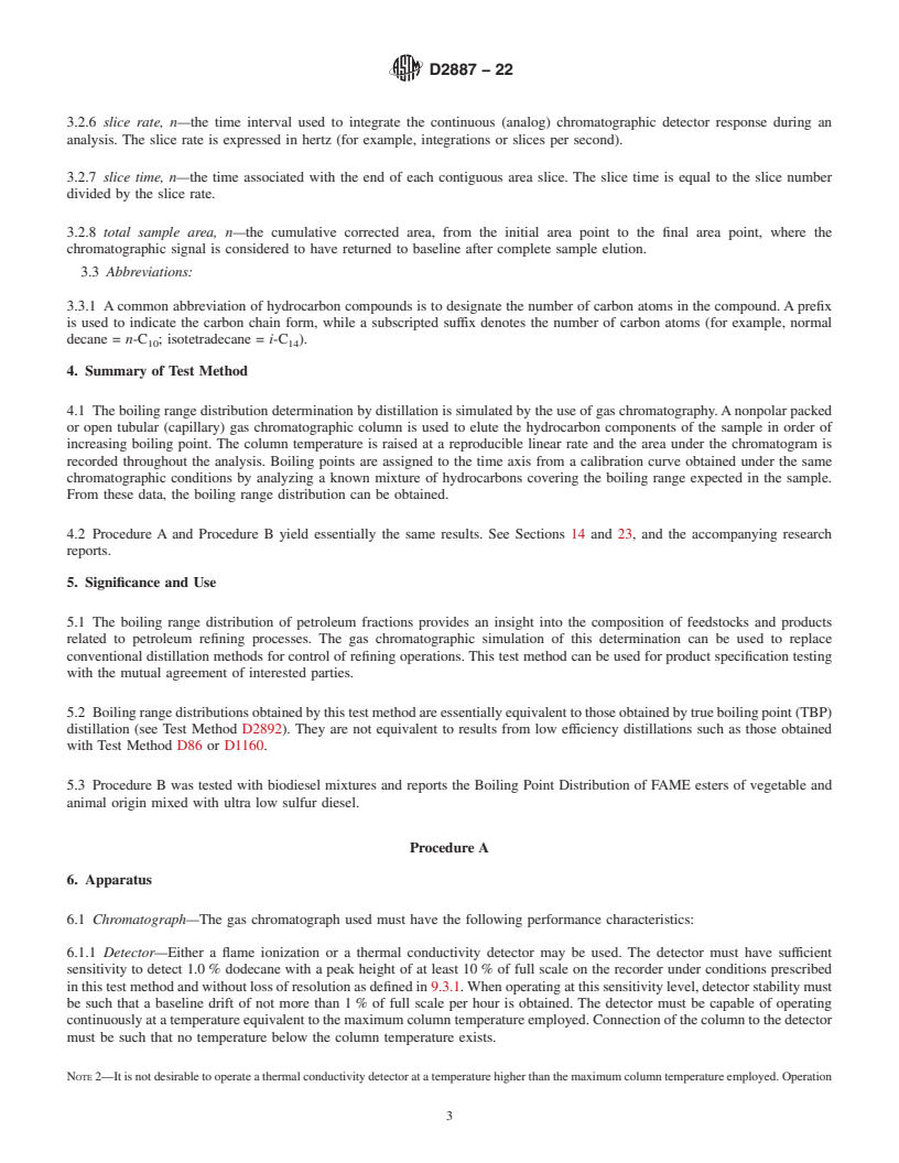 REDLINE ASTM D2887-22 - Standard Test Method for Boiling Range Distribution of Petroleum Fractions by Gas Chromatography