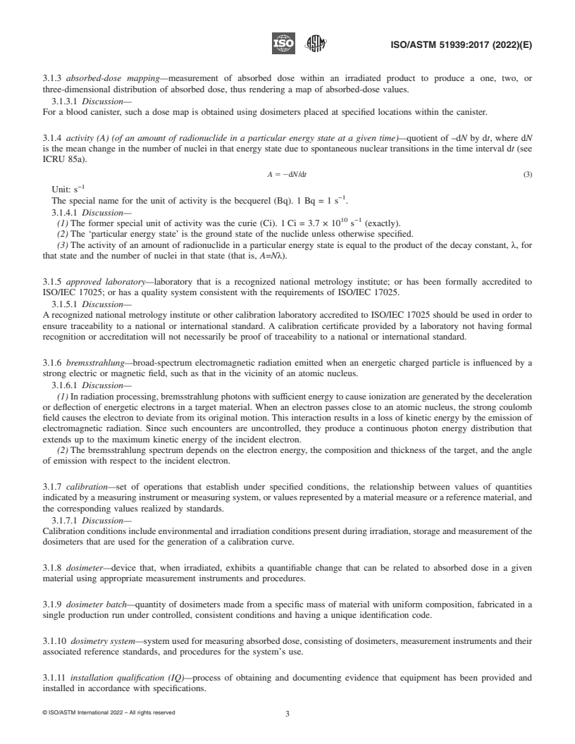 REDLINE ASTM ISO/ASTM51939-17(2022) - Standard Practice for  Blood Irradiation Dosimetry