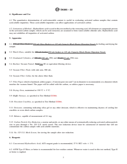 ASTM D6385-22 REDLINE ASTM D6385-22 - Standard Test Method for Determining Acid-Extractable Content in Activated Carbon by Ashing - Page 2 preview