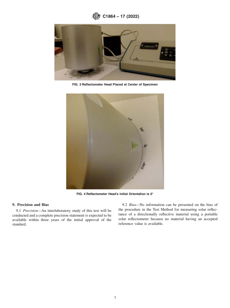 ASTM C1864-17(2022) - Standard Test Method for Determination of Solar Reflectance of Directionally Reflective  Material Using Portable Solar Reflectometer