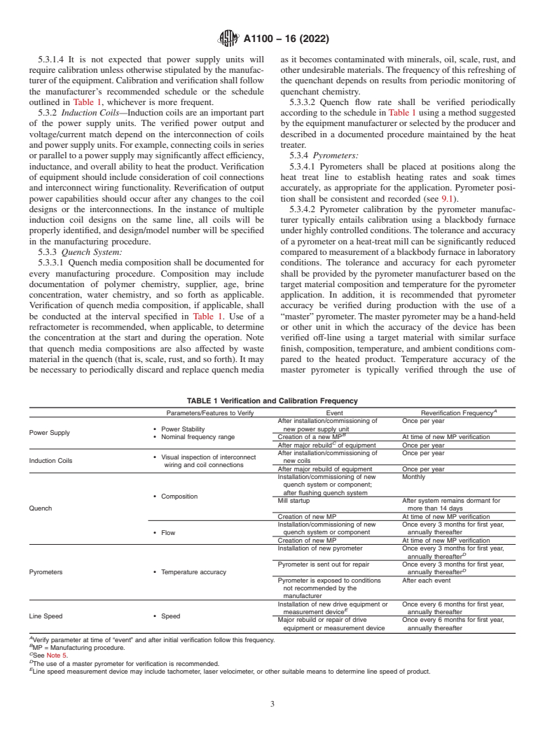 ASTM A1100-16(2022) - Standard Guide for Qualification and Control of Induction Heat Treating