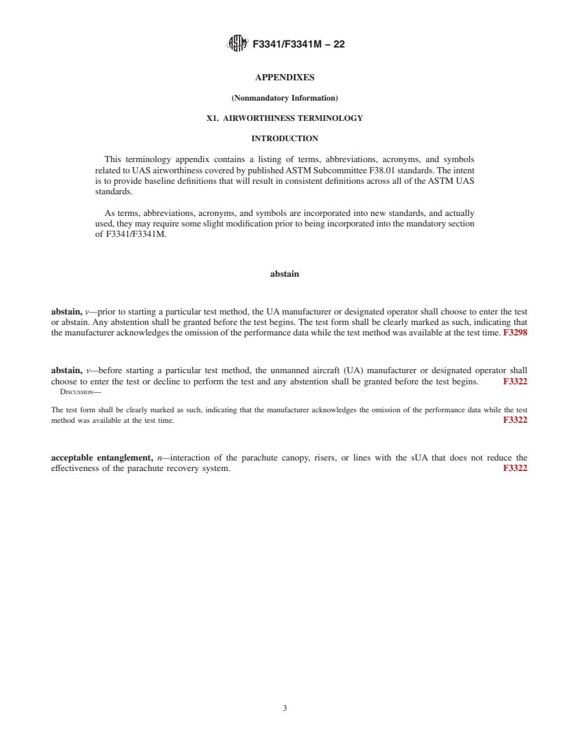 REDLINE ASTM F3341/F3341M-22 - Standard Terminology for Unmanned Aircraft Systems