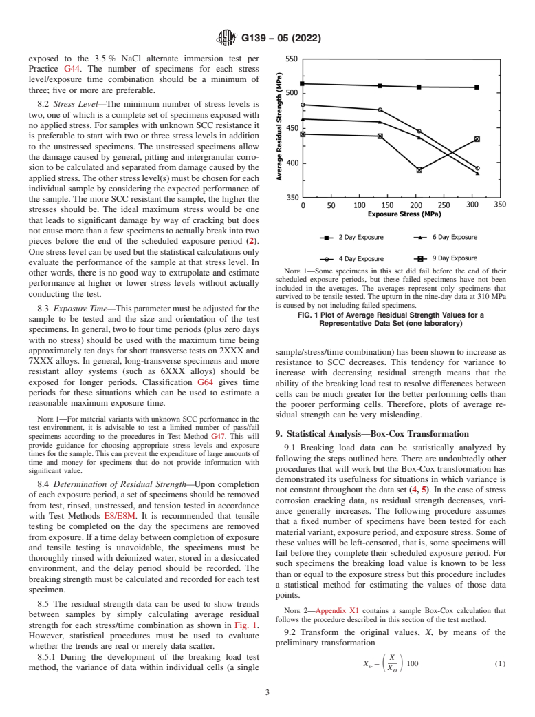 ASTM G139-05(2022) - Standard Test Method for Determining Stress-Corrosion Cracking Resistance of Heat-Treatable  Aluminum Alloy Products Using Breaking Load Method