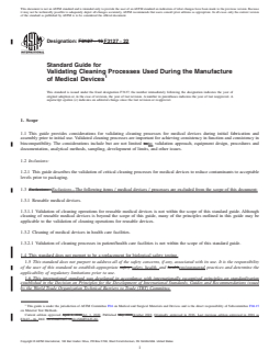 REDLINE ASTM F3127-22 - Standard Guide for Validating Cleaning Processes Used During the Manufacture of  Medical Devices
