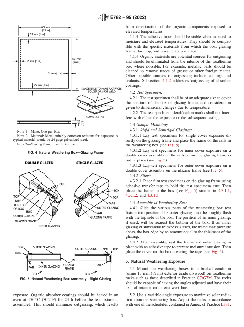 ASTM E782-95(2022) - Standard Practice for  Exposure of Cover Materials for Solar Collectors to Natural  Weathering Under Conditions Simulating Operational Mode